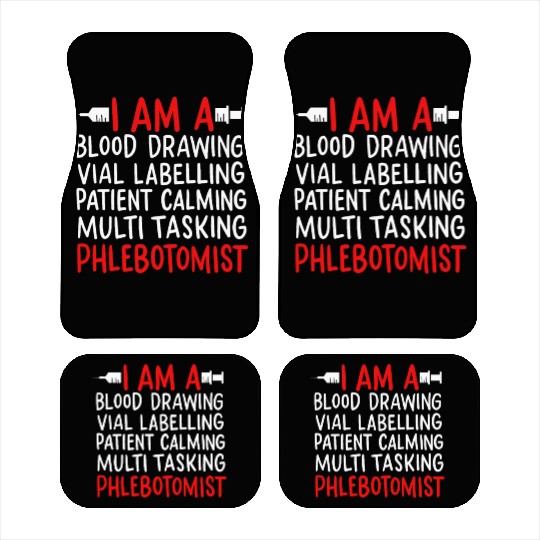 Phlebotomist Laboratory Vein Artery Car Mats