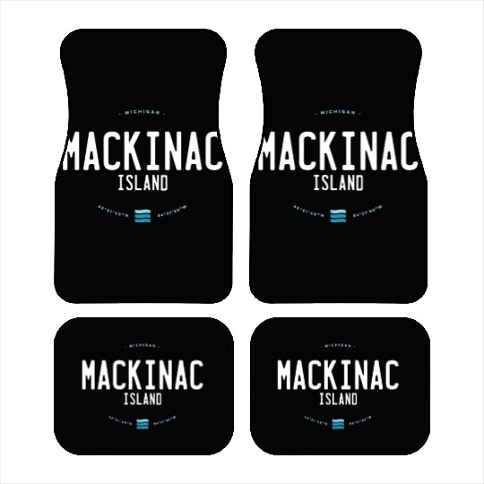 Mackinac Island Michigan Beach Waves Car Mats