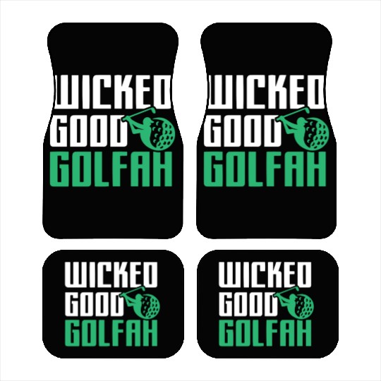Funny New England Accent, Wicked Good Golfer Gift Car Mats