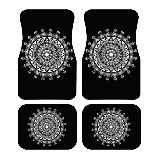 Buddhism yoga mandala with ornaments present Car Mats