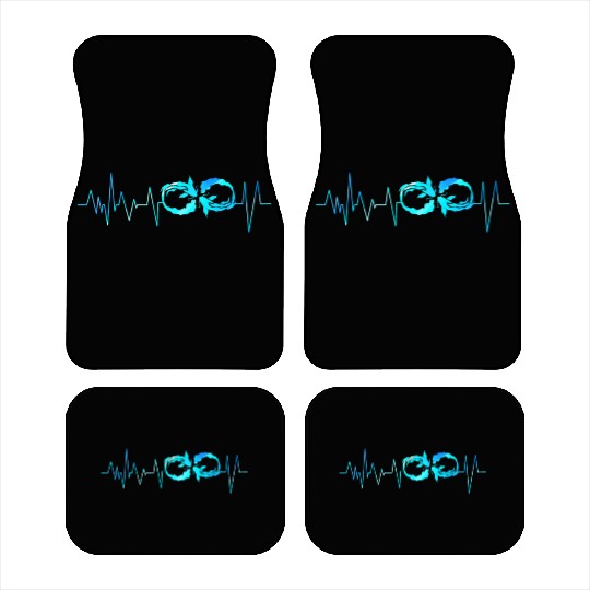 Koi Fish Heartbeat - Japanese Nishikigoi Carp Pond Car Mats