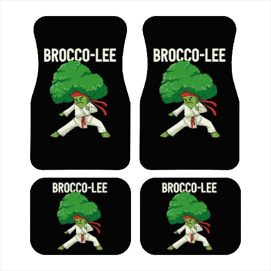 Brocco Lee Broccoli Karate Vegan Vegetarian MMA Car Mats