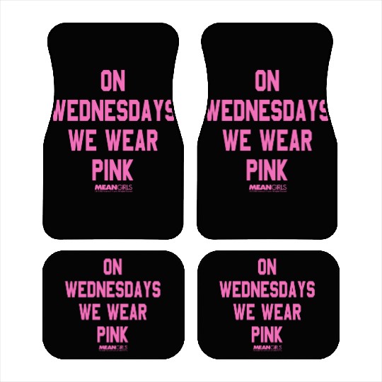 Mean Girls Pink On Wednesday Square Text Car Mats