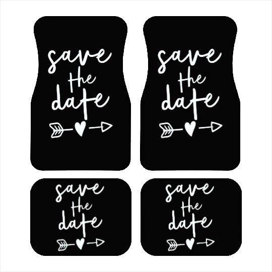 Bride Couple Engagement Save The Date Wedding Car Mats