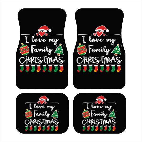 I Love My Family ,Christmas family Car Mats.