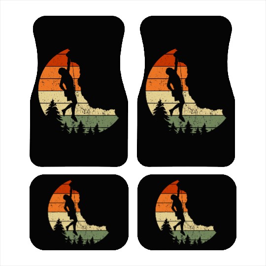 Retro Rock Climbing Vintage Climber Car Mats