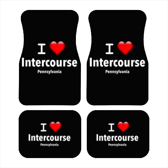 I Love Intercourse Pennsylvania Car Mats