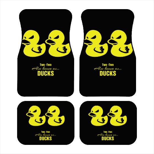 Poker - Yellow 2-2 "Ducks" Pocket Twos, Deuces Car Mats
