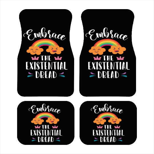 EMBRACE THE EXISTENTIAL DREAD Comics Rainbow Gift Car Mats