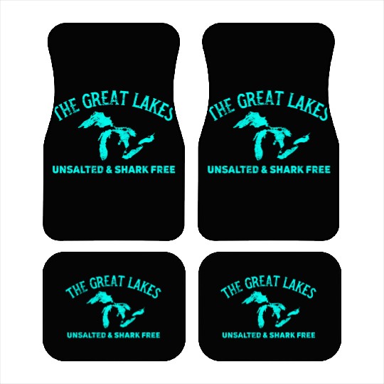 The Great Lakes Unsalted & Shark Free Michigan Gif Car Mats