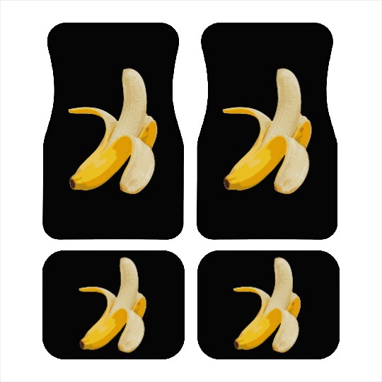 Big Yellow Banana - funny fruits and vegetables Car Mats