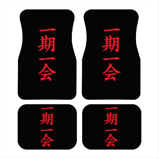 Red Ichigo Ichie (One Life One Opportunity) Car Mats