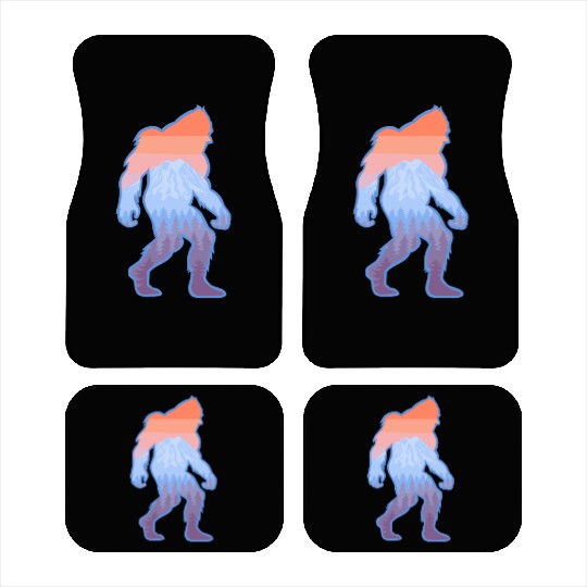 Mt Rainier Bigfoot Sasquatch Car Mats