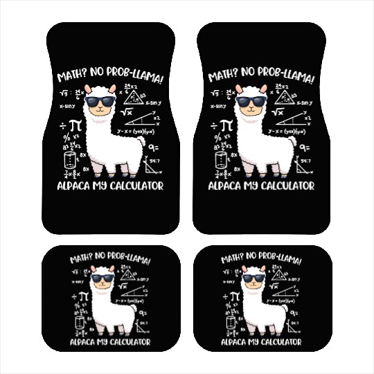 Math Llama Funny Teacher Gift Car Mats