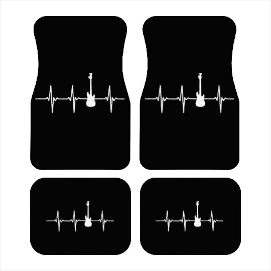 Bass Player Guitar Bass Player Heartbeat Car Mats