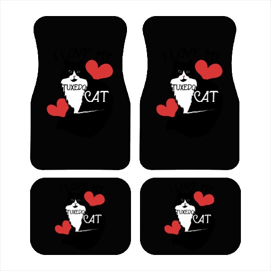 I love my tuxedo cat Car Mats