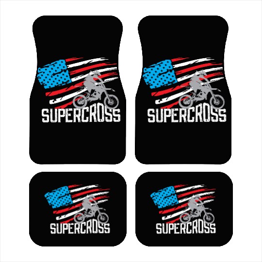 Supercross Motocross Racing Biker Car Mats