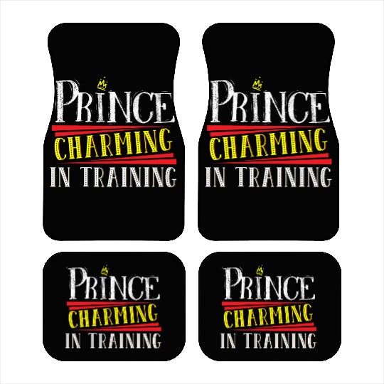 Prince Charming In Training Crown King Queen Car Mats