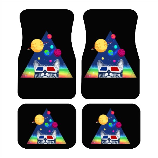 3D Space Cat Car Mats