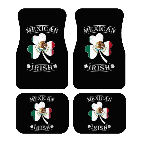 Mexican Irish Shamrock St Patricks Day Car Mats