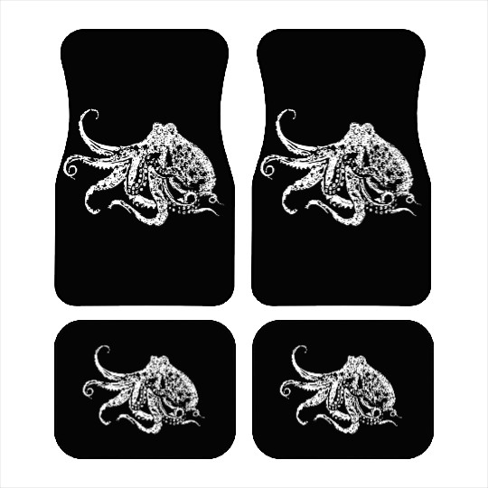 octopus white Car Mats