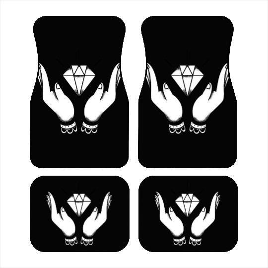 Diamond in hand jewelry luxury bling bling Car Mats