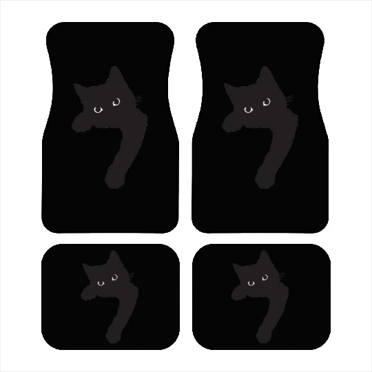 Cute Black Cat Car Mats