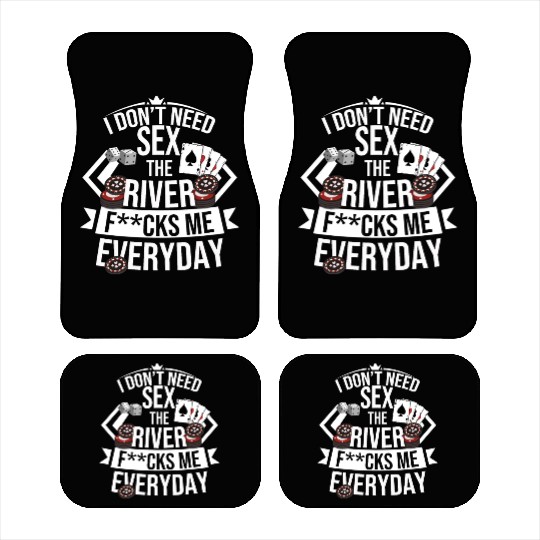 Poker Cards Funny River Bluff Fold Poker Player Car Mats