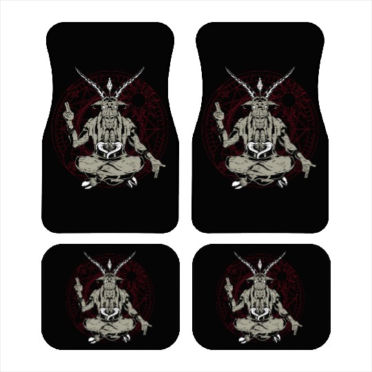 Baphomet Pentagram Nu Goth Occult Witch Satanism Car Mats