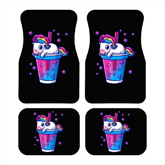 Boba Tea Bubble Tea Cute Kawaii Unicorn Bisexual Car Mats