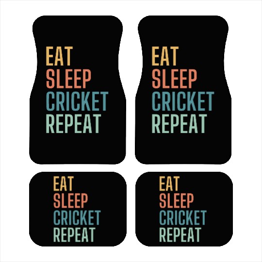 Eat Sleep Cricket Repeat Car Mats