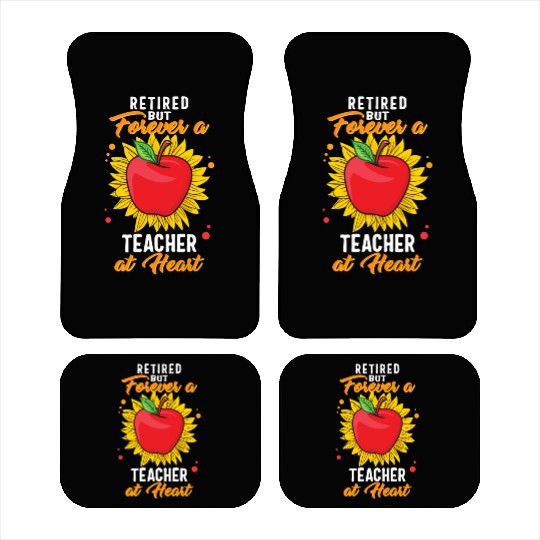 Retired Teacher Car Mats, Retired But Forever A