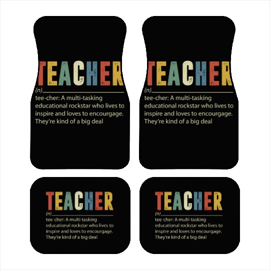 Teacher Multi tasking Educational Rockstar Car Mats