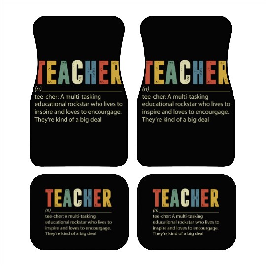 Teacher Multi tasking Educational Rockstar Car Mats
