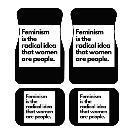 Feminism solid back sticker Car Mats