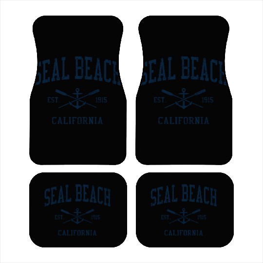 Seal Beach CA Vintage Navy Crossed Oars & Boat Anc Car Mats