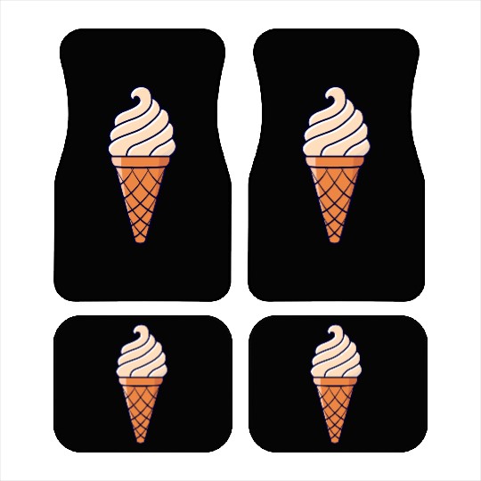 SOFT ICE CREAM ICE CUP WAFFLE ICE CREAM GIFT IDEA Car Mats