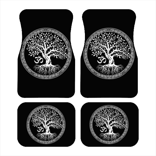 Tree of Life with Om Symbol Yoga Car Mats