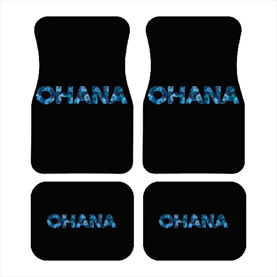 Ohana Family In Hawaiian Language Hibiscus Pattern Car Mats