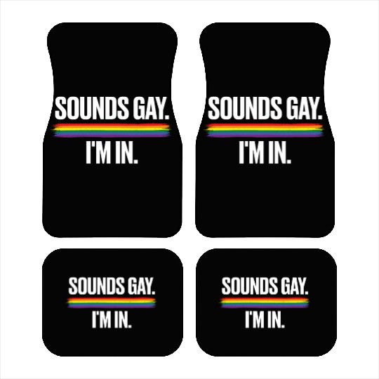 Gay Couple Homosexual LGBTQ Queer Pride Car Mats