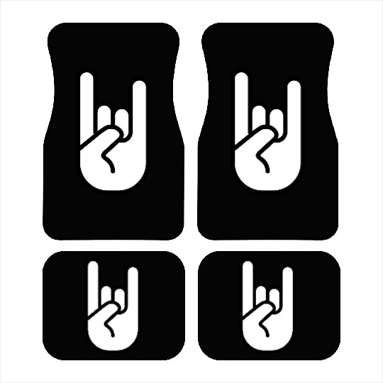 Heavy metal rock hand icon 02 Car Mats