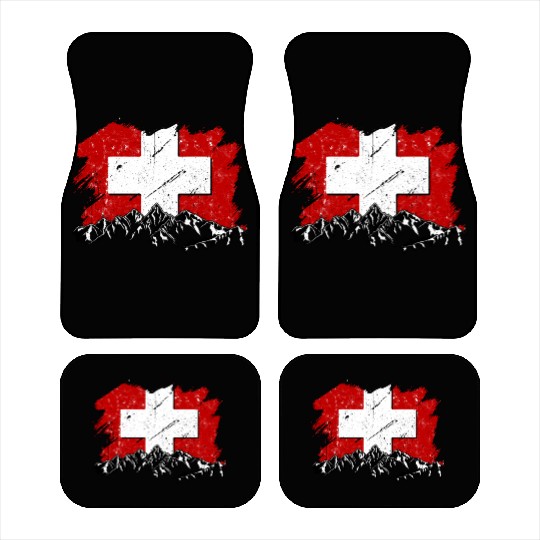 Switzerland Flag Zurich Bern Alps Swiss German Car Mats