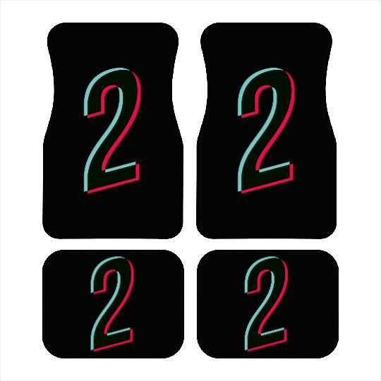 2 - jersey number - Tiktok glitch Car Mats