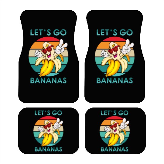 Banana Funny Outfit Fruit Kids Let`s Go-Bananas Car Mats