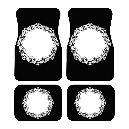 snow-white cake lace as a frame and decoration Car Mats