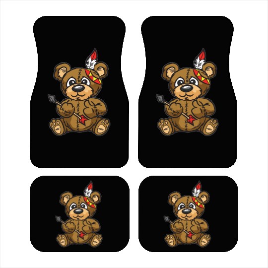 Indian Teddy Bear with Jewelry and Arrow Car Mats