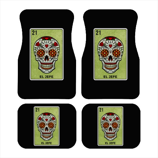 El Jefe Mexican Lottery Card Cinco De Mayo Car Mats