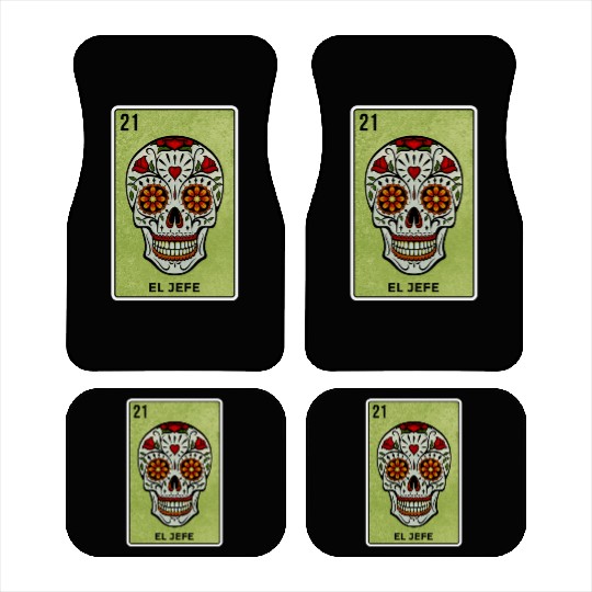 El Jefe Mexican Lottery Card Cinco De Mayo Car Mats