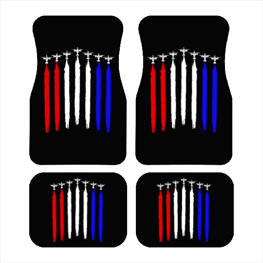V-22 Osprey Helicopter Red White Blue Contrails Car Mats