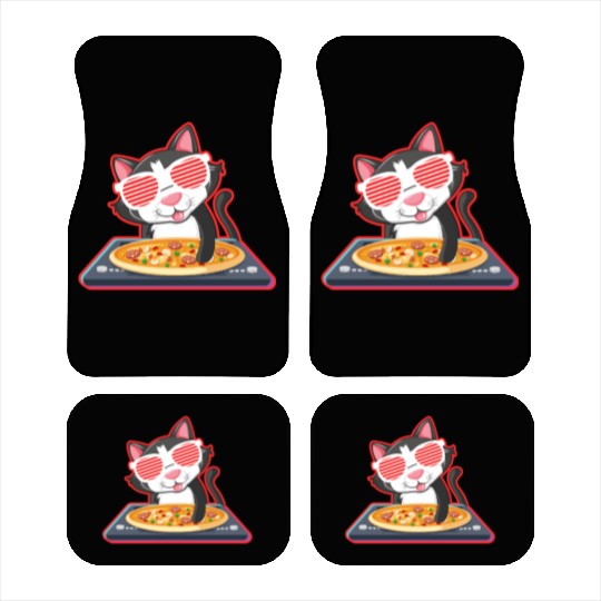 DJ Cat Pizza Car Mats